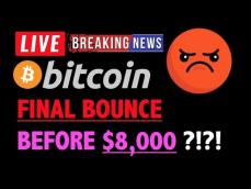 Bitcoin FINAL BOUNCE BEFORE 8,000LIVE Crypto Trading Analysis TA & BTC Cryptocurrency Price News