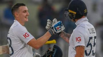 Four make centuries on stunning day for England