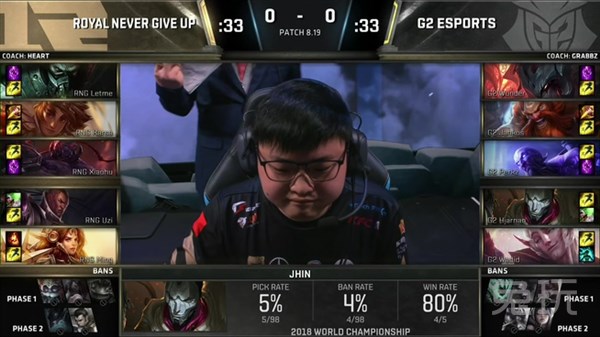 英雄联盟S8八强赛RNG vs G2：RNG遗憾出局