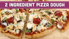 2 Ingredient Pizza Dough! Healthy Pizza and Breadsticks! Mind Over Munch