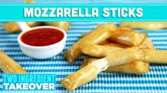 Healthy Mozzarella Cheese Sticks! 2 Ingredients! Two Ingredient Takeover Mind Over Munch