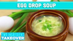 Easy Egg Drop Soup! 2 Ingredient Takeover Mind Over Munch