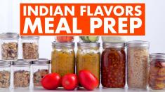 Indian Flavors Vegetarian Meal Prep! Indian Breakfast Lunch Dinner and Snacks Mind Over Munch