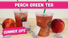Shaken Iced Peach Green Tea & Lemonade (Starbucks DIY) Healthy! Summer Sips Mind Over Munch