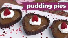 Mini Chocolate Pudding Pies! Bonus Valentines Day Episode! Mind Over Munch
