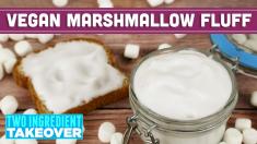 Two Ingredient Vegan Marshmallow Fluff | Aquafaba Recipe Mind Over Munch