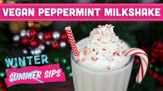 Vegan Peppermint Milkshake! Holiday Christmas Winter Sips Recipe! Mind Over Munch