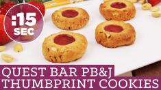 Easy Healthy 15 Second Quest Bar Peanut Butter and Jelly Cookies Recipe! #15SecondRecipe