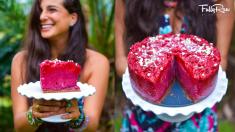 50 Shades of Red Raspberry Pie for Valentines Day! FullyRaw & Vegan!