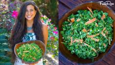 Cheesy Kale Salad Recipe! FullyRaw & Vegan!