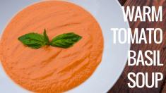 Homemade Warm Tomato Basil Soup | FullyRaw Vegan