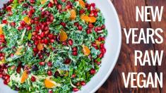 New Years Recipe | Pomegranate Citrus Tahini Salad (Raw Vegan)