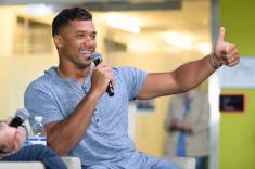 Seahawks star Russell Wilson touts his new sports prediction app Tally at Super Bowl, with $250K prize available Sunday