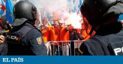 Incidentes entre trabajadores de Alcoa y la Policía frente al Congreso