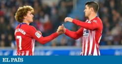 Griezmann y Morata, delantera del Atlético para enfrentarse al Girona