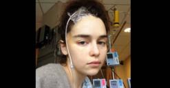 Emilia Clarke, de "Game of Thrones", mostró las fotos de su "infierno": su estadía en el hospital por una operación cerebral