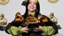 Eilish, who gives voice to troubled youth, tops the Grammys