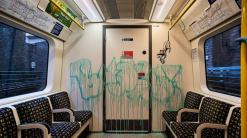 Banksy's last COVID-19 tags scrubbed from London Tube train