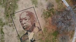 Artist creates natural portrait of Lewis in Atlanta park