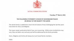 Buckingham Palace statement on Harry and Meghan interview
