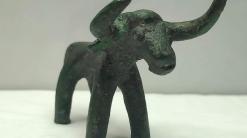 Ancient bronze figurine of bull uncovered in southern Greece