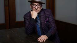 Elvis Costello rocks out from the back porch