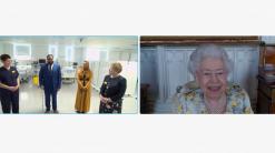 Queen chats with COVID-19 patients, nurses at UK hospital