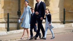 William and Kate lead royals at Easter service; queen absent