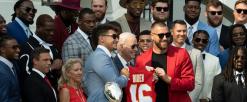 Mahomes, Kelce and the Chiefs enjoy spoils of Super Bowl win during wild offseason