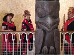 Ceremony marks start of journey home for Indigenous totem pole taken to Scotland a century ago