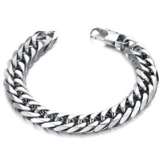 ZUNCLE Korea Hip Hop Pria Kepribadian Woven Chain Bracelet Fashion Titanium Steel Gift (Silver)