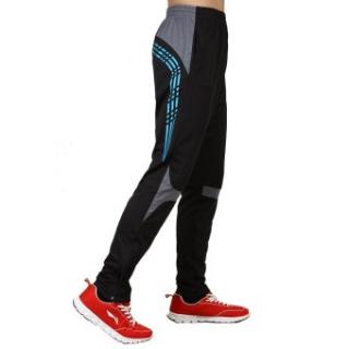 ZUNCLE Pria Sports Training Pants Elastis Stripes Celana (Biru)
