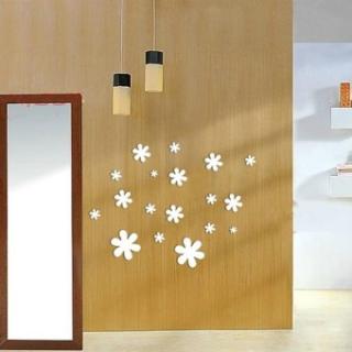 Hibiscus Modern Cermin Stiker Dinding Rumah Stiker Dekorasi Seni DIY-Intl