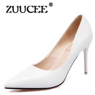 ZUUCEE Wanita Sepatu High Heels Gaun Sepatu Pesta Wanita Lace-up Pompa Wanita Mary Janes Sepatu (putih) -Intl