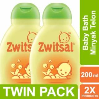 Zwitsal Baby Bath Natural dengan Minyak Telon - 200ml TWIN PACK