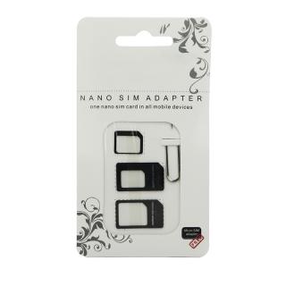 2016 nano adaptador de cartão sim 4 em 1 adaptador micro sim com eject pin chave pacote de varejo para iphone 5/5s/6/6 s/samsung