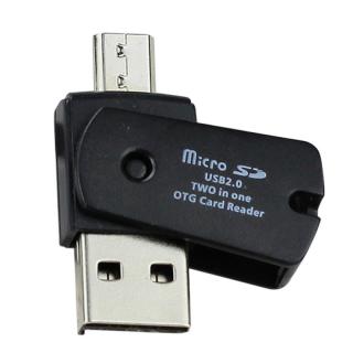 3 Cores Mini Micro USB 2.0 OTG Adaptador + Cartão Micro SD TF Reader para Android Telefones Exteral Suppion Portátil USB Leitor de Cartão SD
