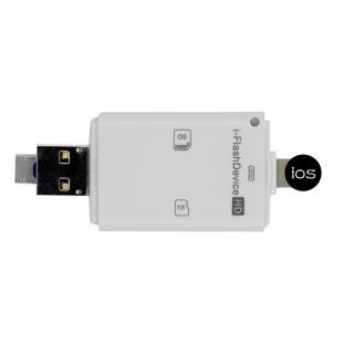 Etmakit 3in1 Micro USB Leitor de cartão Micro SD SDHC TF Cartão SD Para o iphone 5/5S/6/6 7 plus/ipad pro air/Samsung/LG/HTC OTG Telefones Andrid