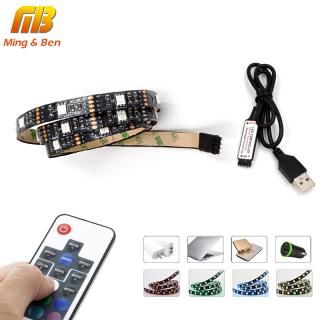 [MingBen] USB TV PC Fundo Kit de Iluminação LED Strip RGB SMD5050 Cuttable Com 17Key Controlador RF 30 leds/m 1-5 Meters/Set DC5V