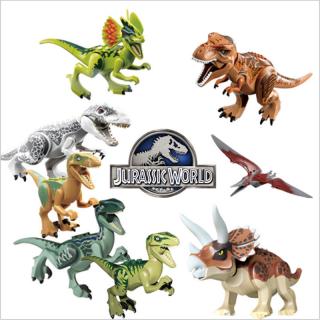 Única Venda de Dinossauros Jurassic park Pterosauria legoing Indomirus T-Rex Triceratops Mundo Figuras Tijolos Brinquedos Blocos de Construção