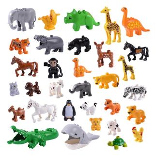 Série Animal Modelo Figuras de Animais Grandes Blocos de Construção Brinquedos Educativos Para Crianças Crianças Dom Compatível Com Legoed Duploe