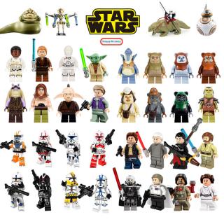 Única Venda legoing Star Wars Luke Leia O Anakin Darth Vader Yoda Han Solo Jar Jar figuras Building Blocks Brinquedos legoings bk37