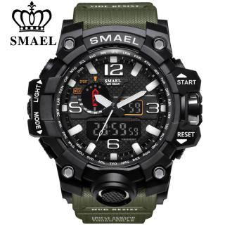 SMAEL Marca Men Sports Relógios Dual Display Analógico Digital LED Eletrônico Relógio Militar de Quartzo relógios de Pulso À Prova D' Água de Natação