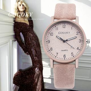 Gogoey Marca de Relógios das Mulheres Moda Relógio De Pulso Das Mulheres Relógios Senhoras Relógio Relógio de Couro Mujer Bayan Kol Saati Montre Feminino