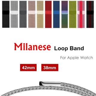 Milanese laço banda para apple watch 42mm 38mm strap Pulseira Pulseira De metal Em Aço Inoxidável para iwatch série 3/2/ 1 acessórios