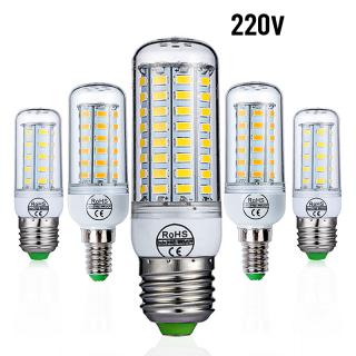 E27 E14 CONDUZIU a Lâmpada Lâmpada LED AC 220 v 240 v Milho Lâmpada Vela 24 36 48 56 69 72 LEDs Chandlier Iluminação Para Decoração de Casa Luzes LED