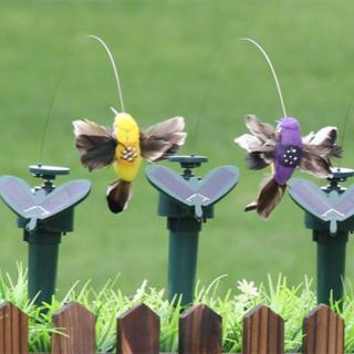 Poder Vibração Hummingbird Solar Dança Voar Pássaros Esvoaçantes Para Jardim Quintal Jogo Decorativo Decoração brinquedo Voador Vibração
