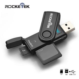 Rocketek mesmo tempo ler cartões de memória usb 3.0 multi 2 em 1 2 adaptador de leitor de cartão para cartão SD/TF micro SD acessórios de computador portátil