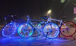 Recarregável resistente à água 20 LEDs bicicleta Bike ciclismo Rim luzes LED roda falou luz 2m String fio lâmpada