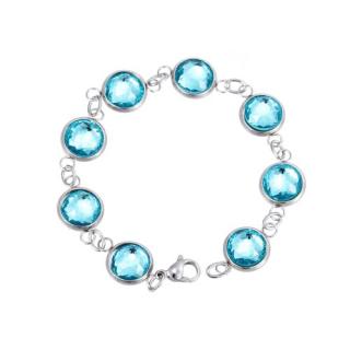 Torcer a corrente bracelete de cristal Artificial 316L Titanium aço fêmeas caprichoso na moda jóias decorações